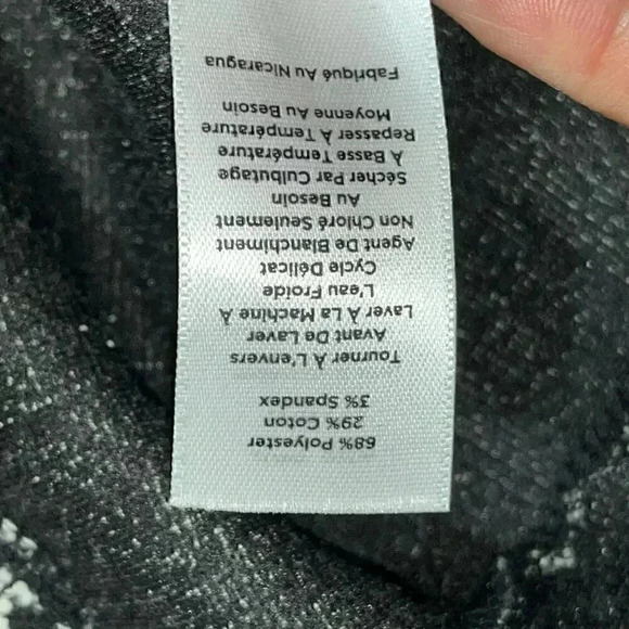 Talbots Women's Black White‎ Speckled Top with Bell Sleeve Size Large - Picture 6 of 7